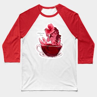 Hibiscus Tea Mermaid Baseball T-Shirt